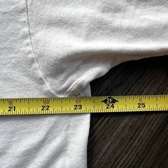 Vintage 90s Big Bugs Bunny Shirt Single Stitch Collegeware White L XL Carrot USA - Picture 12 of 13